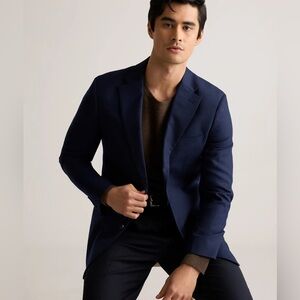 Stretch Wool Men's Navy Blazer